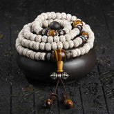 Faith Nova Handmade Tibetan Tiger Eye Bodhi Seed Peace Bracelet