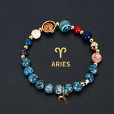 12 Zodiac Planet Bead Bracelet – Galaxy Astrology Crystal Bracelet