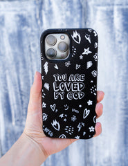 Black You Are Loved By God Phone Case