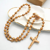 Handmade Olive Wood Quality Praying Rosary