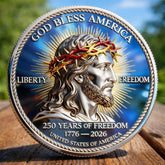 America 250th Anniversary Commemorative Badge Set – 1776–2026 God Bless America Liberty Freedom Eagle Badge Set, Patriotic United States 250 Years of Freedom Collector Badge Set