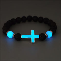 Glow in the Dark Christian Cross Bracelet