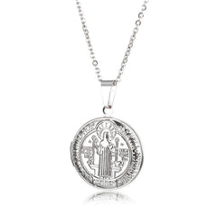Classic St. Benedict Pendant Titanium Necklace