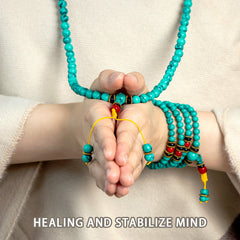 Faith Nova Tibetan Turquoise Healing Mala Bracelet