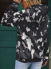 Women's Casual Fashion Pullover Hoodie, PA2779, Polyester, Cowboy Skull Print, Autumn/Winter, Knit Top, Adult Home Wear