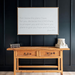 For I Know The Plans | Framed Wooden Art - Horizontal
