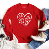 Oh How He Loves Us Premium Fleece Sweatshirt