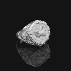 Agnus Dei Sterling Silver Ring – Sacred Lamb of God Ecclesiastical Design