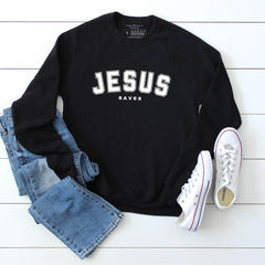 Jesus Saves Premium Fleece Sweatshirt