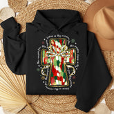 Colorful Coquette Glitter Jesus Cross Sweatshirt