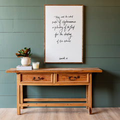 Hand Lettered Oaks of Righteousness Hand Lettered | Framed Wooden Art