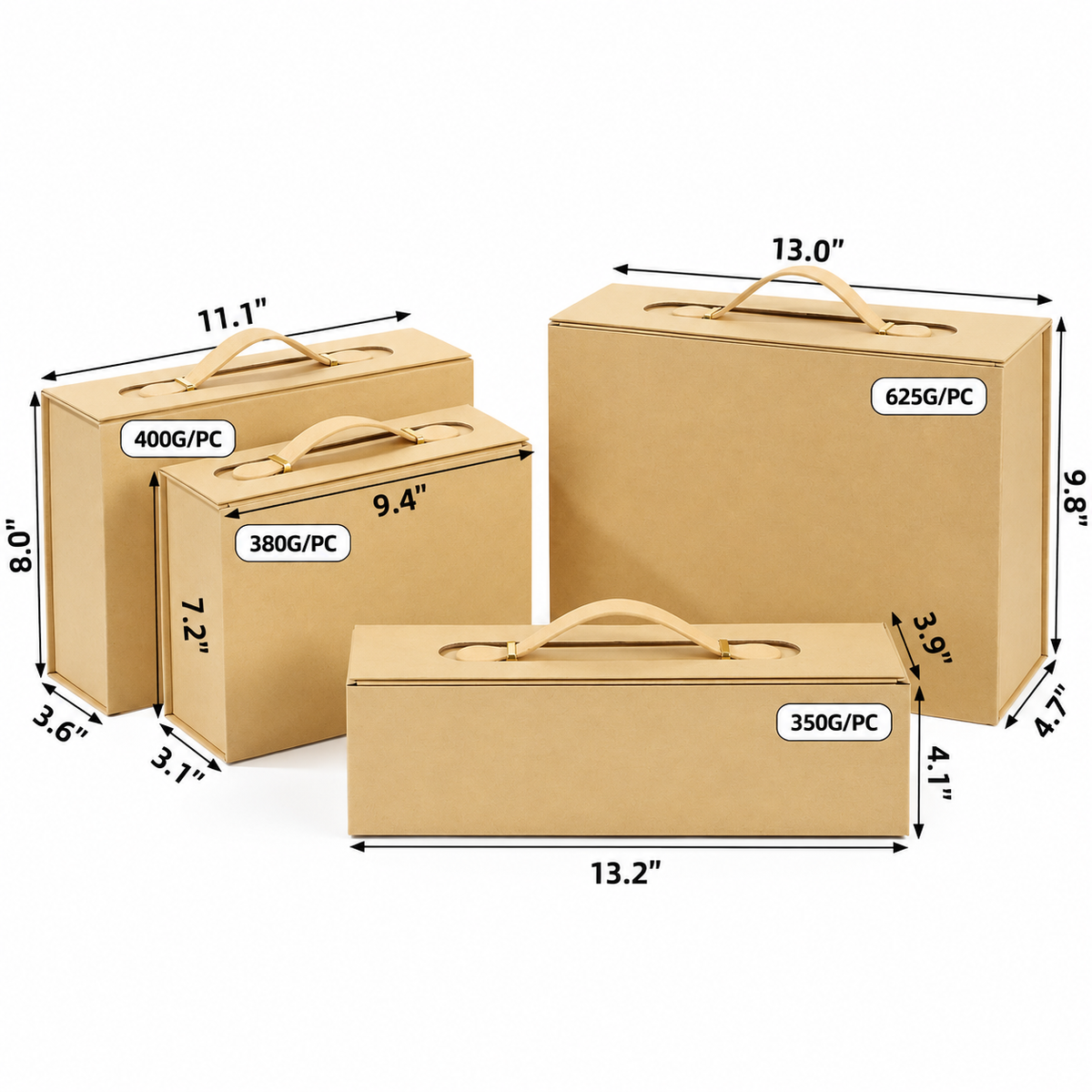 Handle Boxes - Champagne