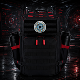 I love you three thousand Protector Hero Patch EDC Performance Backpack 35L / 45L - Black Red