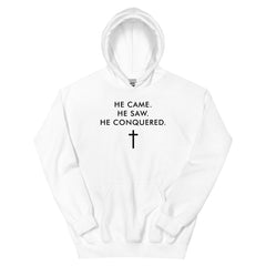 He Came He Saw He Conquered Christian Hoodie