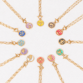 12 Zodiac Sign Pendant Necklace – Vintage Gold Astrology Charm Necklace