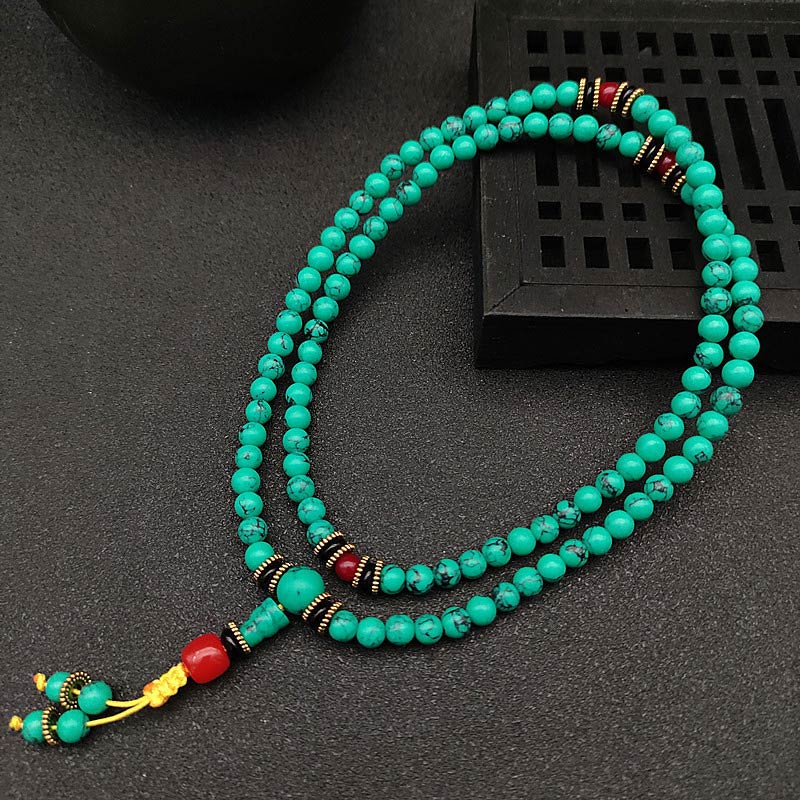 Faith Nova Tibetan Turquoise Healing Mala Bracelet