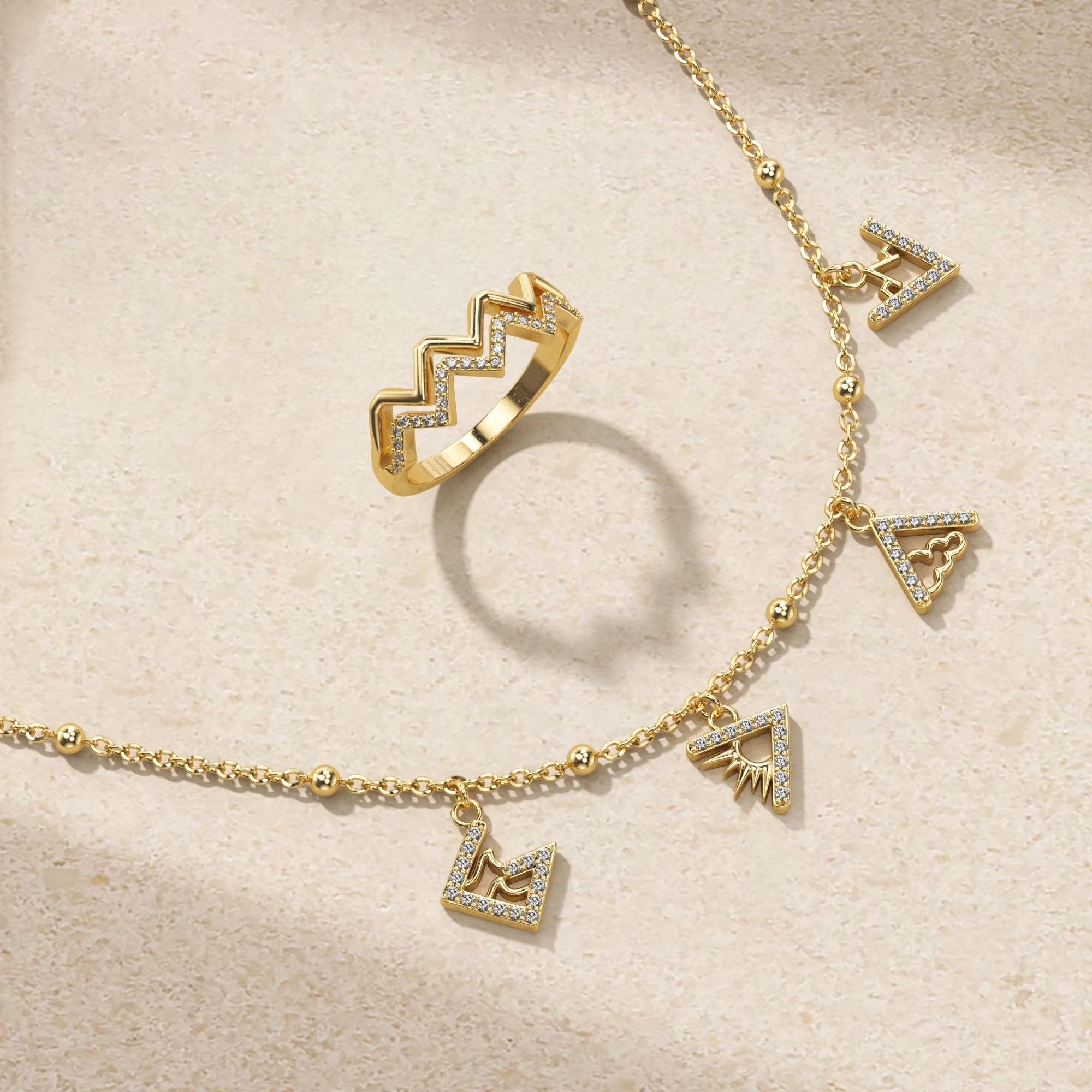 Highs And Lows Wave Ring
