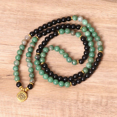 Faith Nova 108 Beads Natural Agate Mala Healing Bracelet