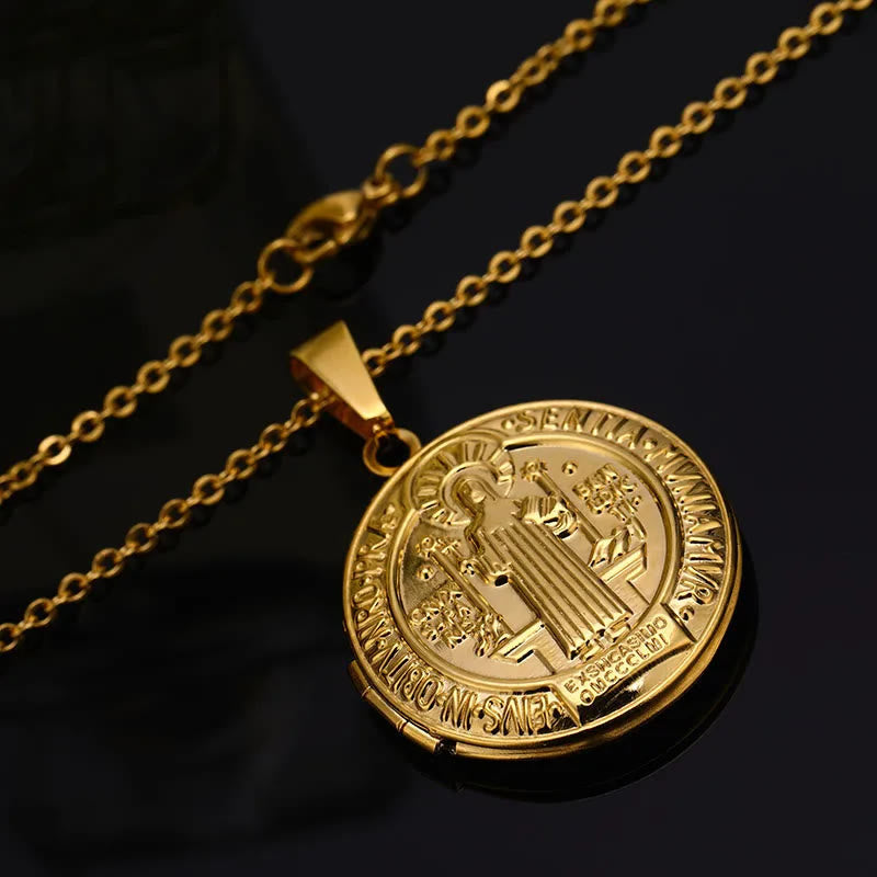 Christ Classic St. Benedict Pendant Titanium Necklace