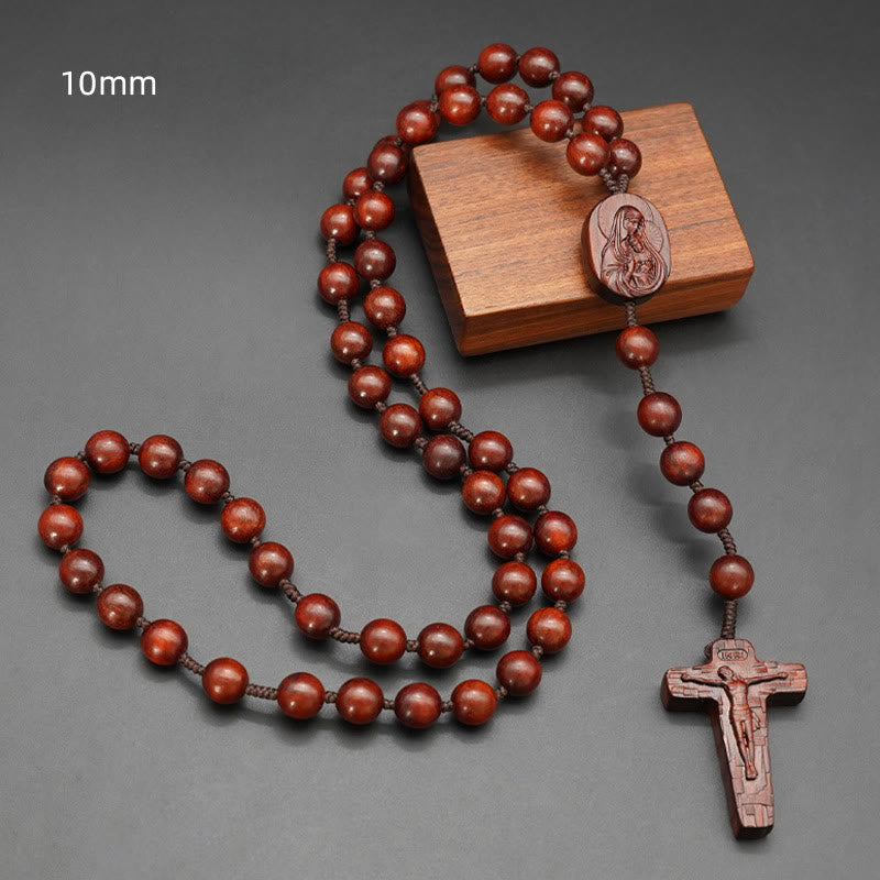 Quality Original Handmade Praying Rosary (Red Sandalwood/Ebony)