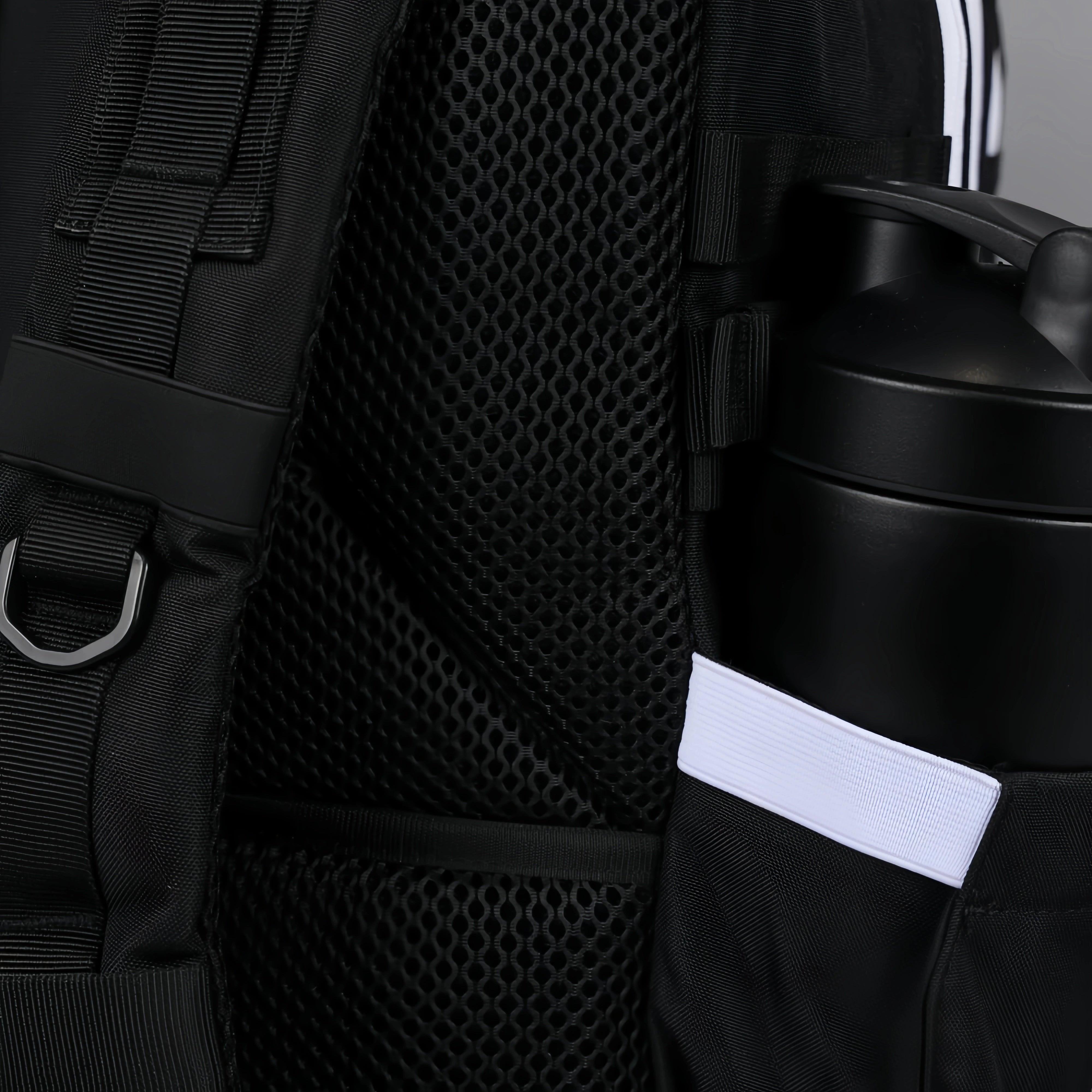 35L Alpha Black Backpack – White Accent