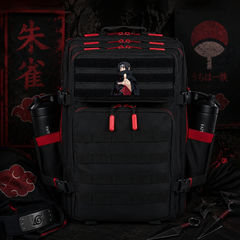 Leaf Village Anime Patch EDC Performance Backpack 35L / 45L - Black Red