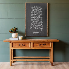 Whatever Is True Hand Lettered | Framed Wooden Art