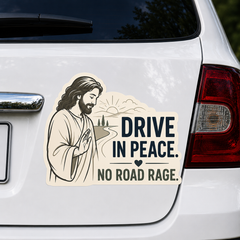 Drive In Peace. No Road Rage. Adhesive-Free Magnetic Design, Suitable for Car Doors & Trunks