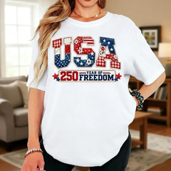 Women's  Comfort Colors USA 250 Year Of Freedom Shirt,