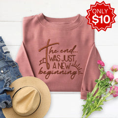 [Faith Deal] Embroidered New Beginnings Sweatshirt