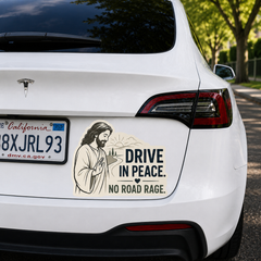 Drive In Peace. No Road Rage. Adhesive-Free Magnetic Design, Suitable for Car Doors & Trunks