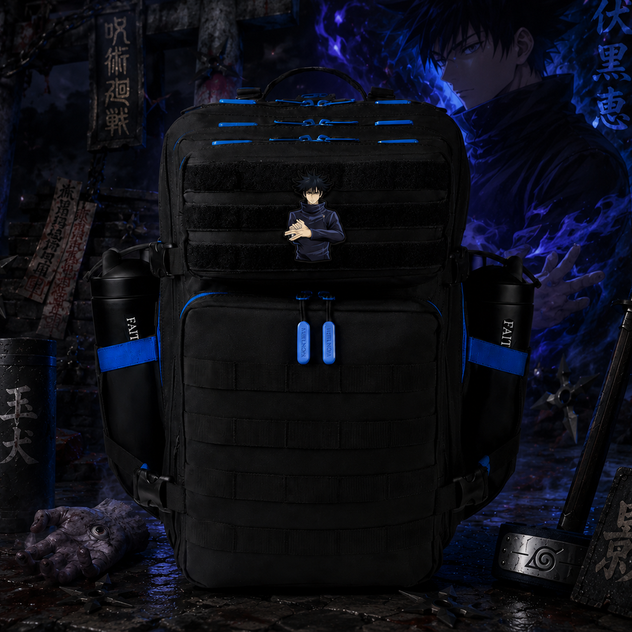 JJK Patch EDC Performance Backpack 35L / 45L - Black Blue