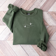 Embroidered You Are Worth More Than Sparrows Christian Sweatshirt