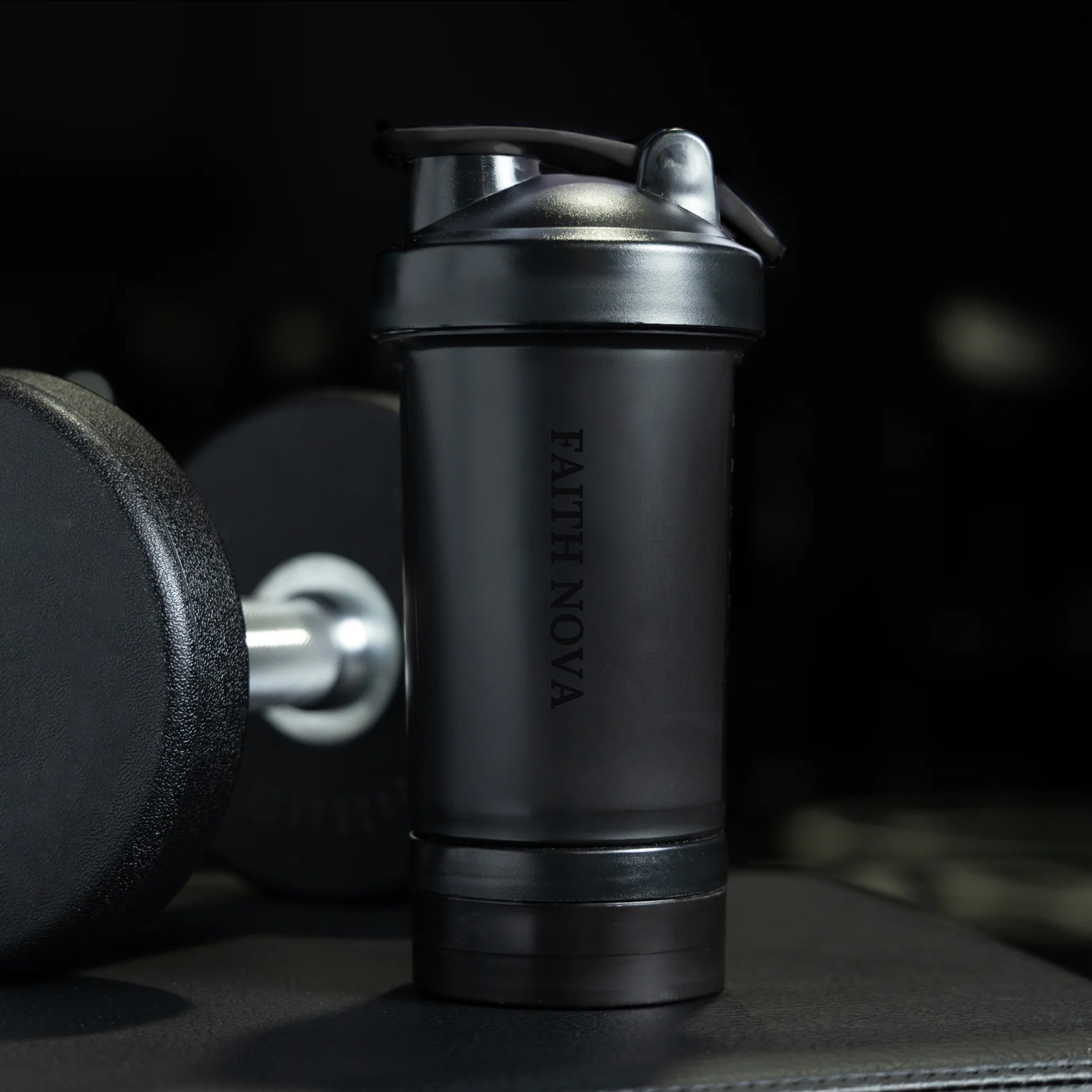 NIGHTSHADE SHAKER BOTTLE WITH STORAGE COMPARTMENTS