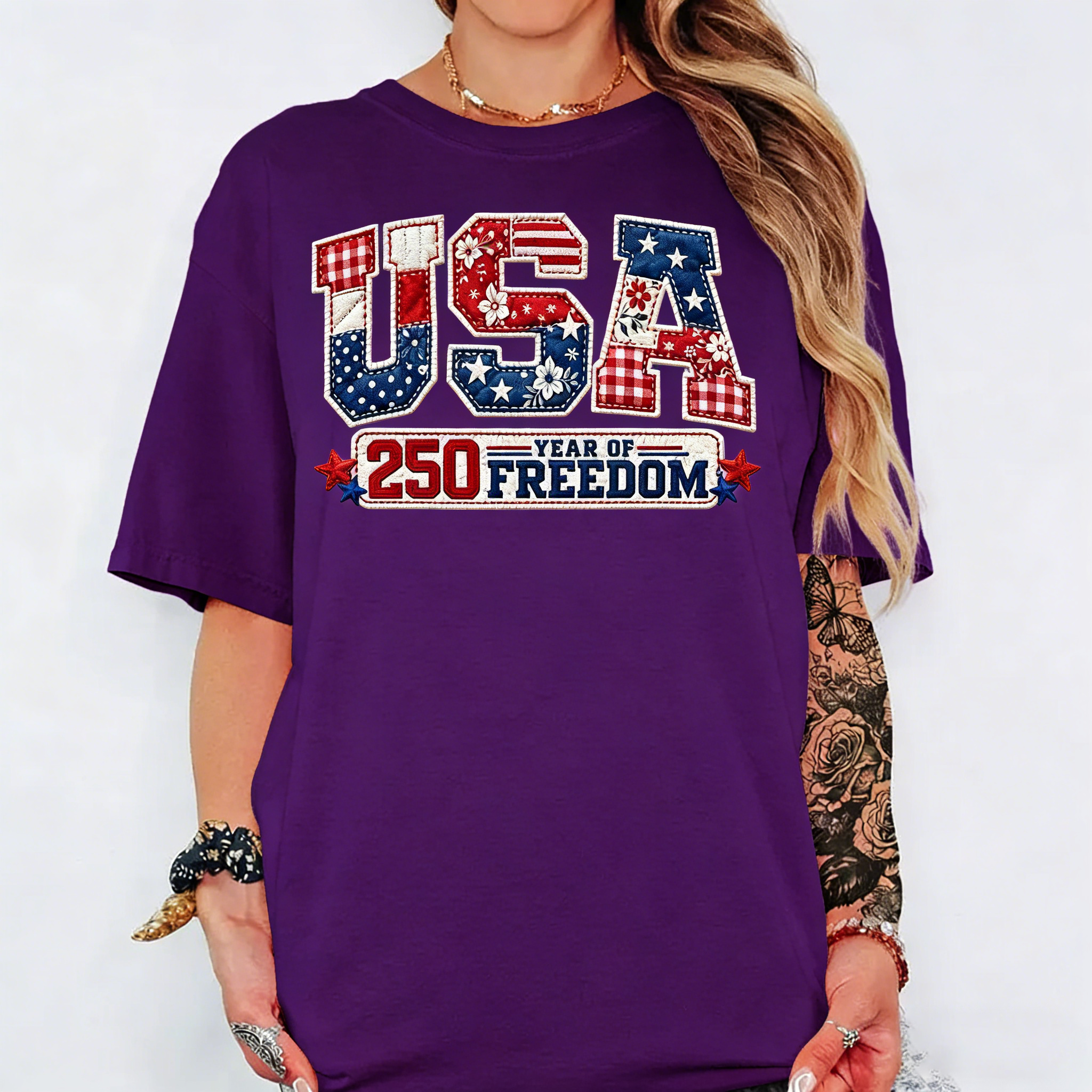 Women's  Comfort Colors USA 250 Year Of Freedom Shirt,