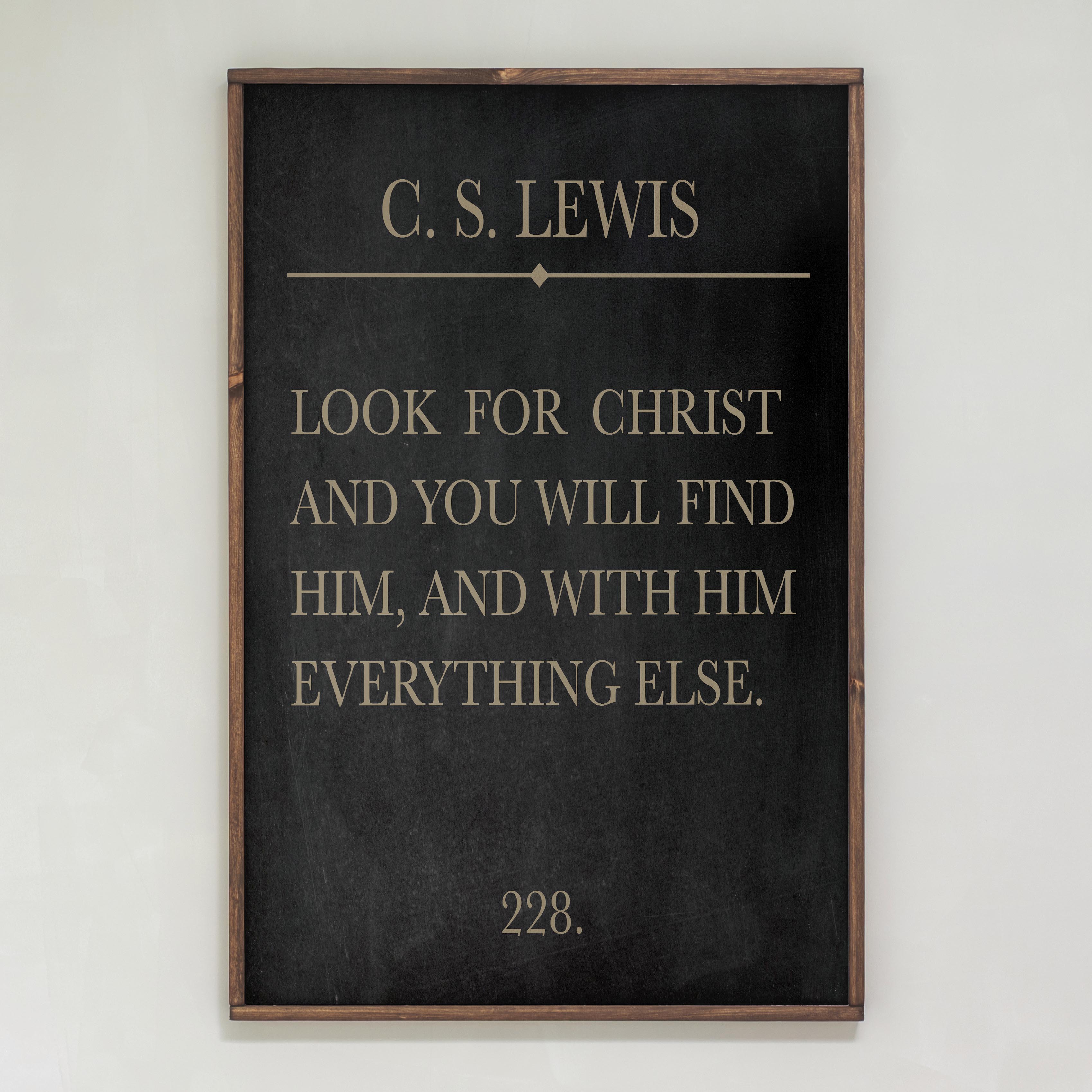 Look For Christ | Framed Wooden Art