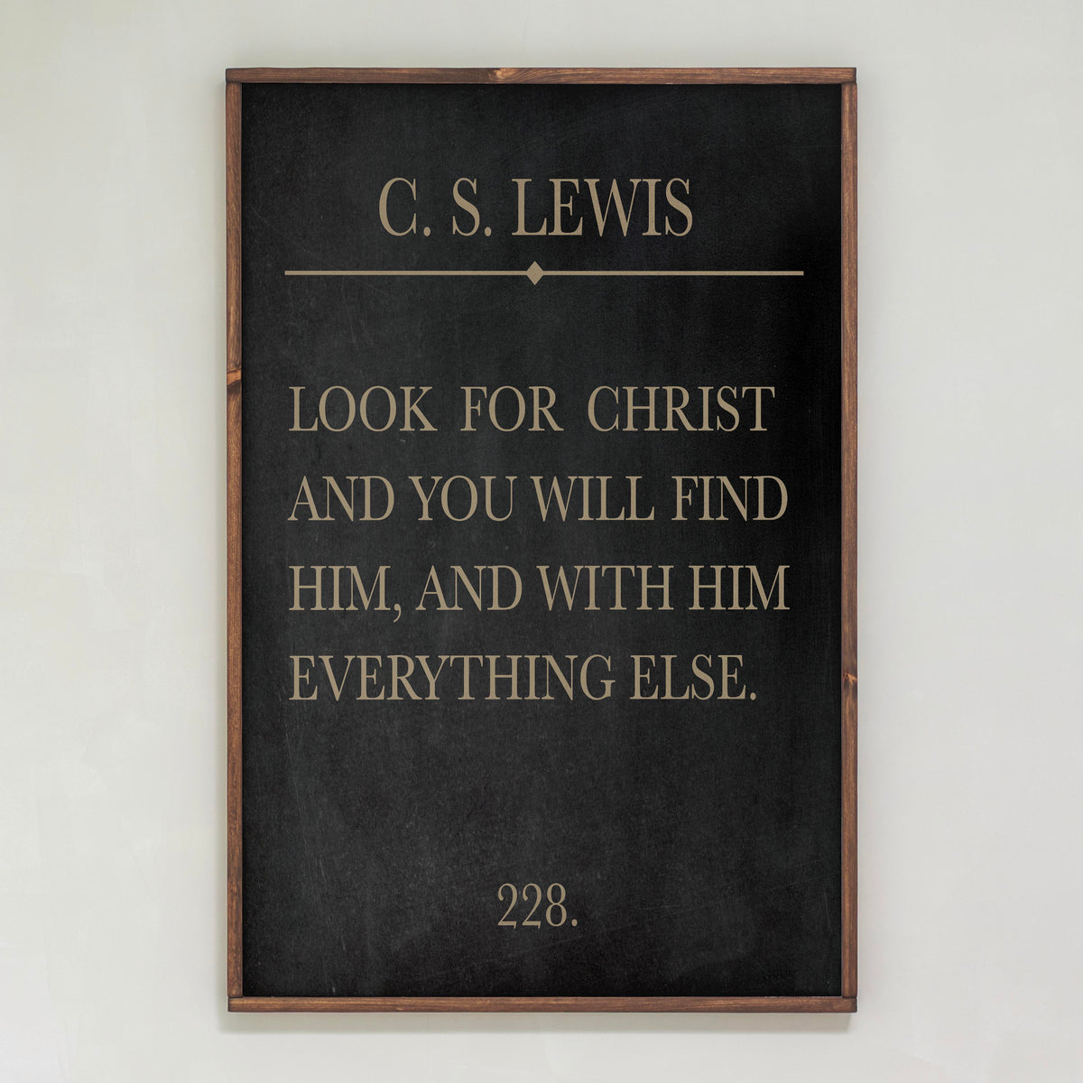 Look For Christ | Framed Wooden Art