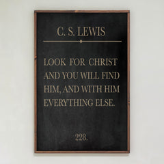 Look For Christ | Framed Wooden Art