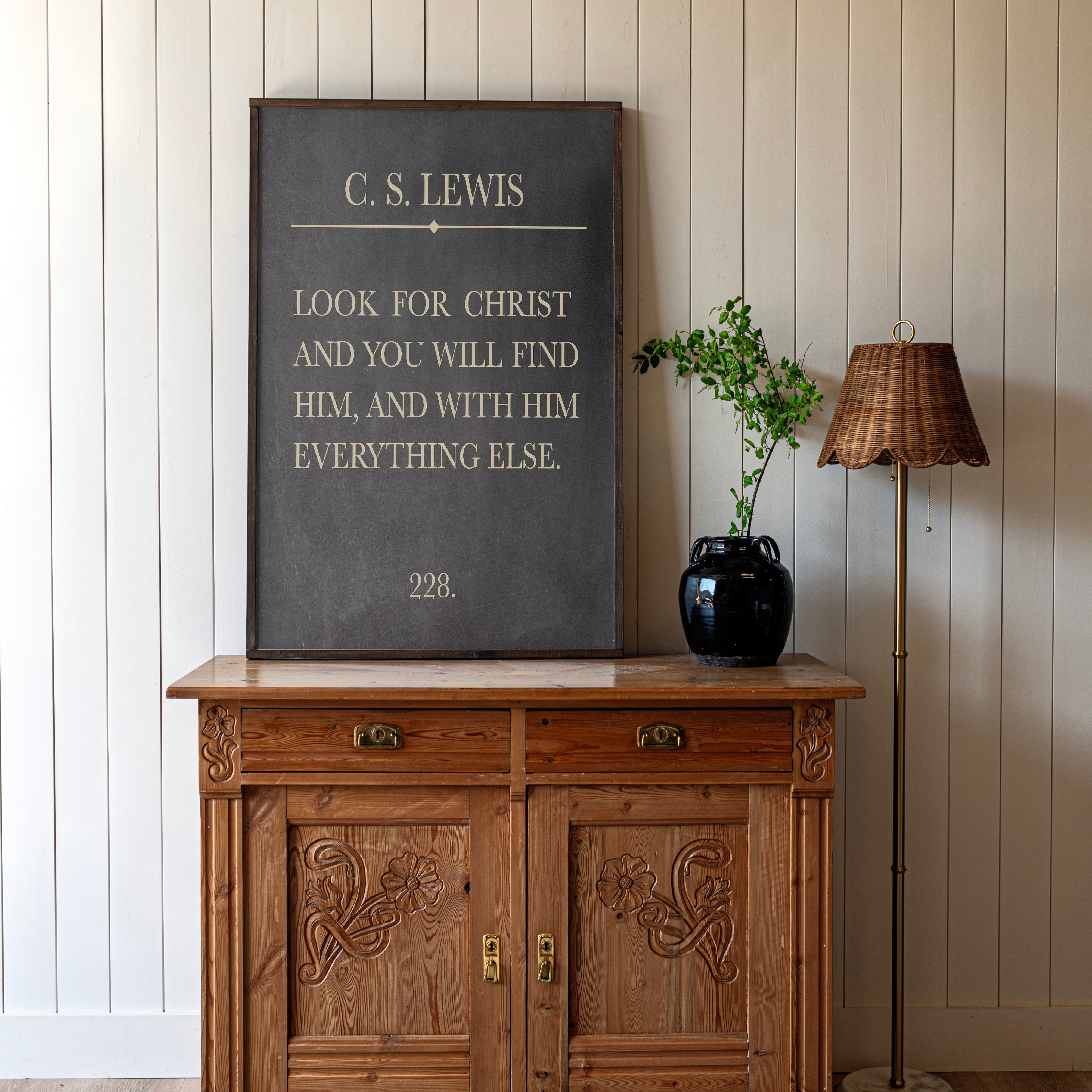 Look For Christ | Framed Wooden Art