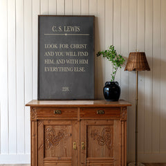 Look For Christ | Framed Wooden Art