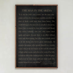 Man In The Arena | Framed Wooden Art