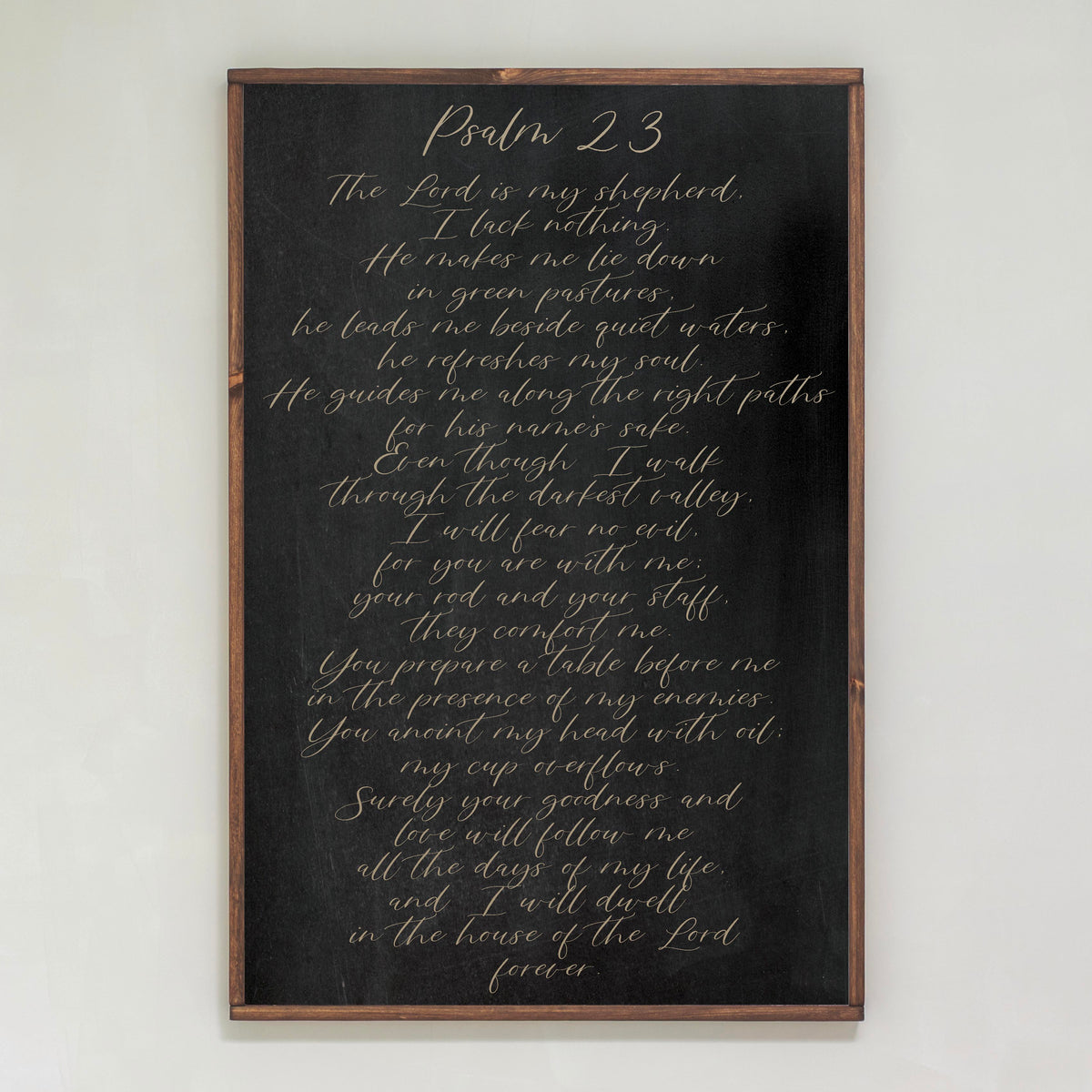 Psalm 23 | Framed Wooden Art