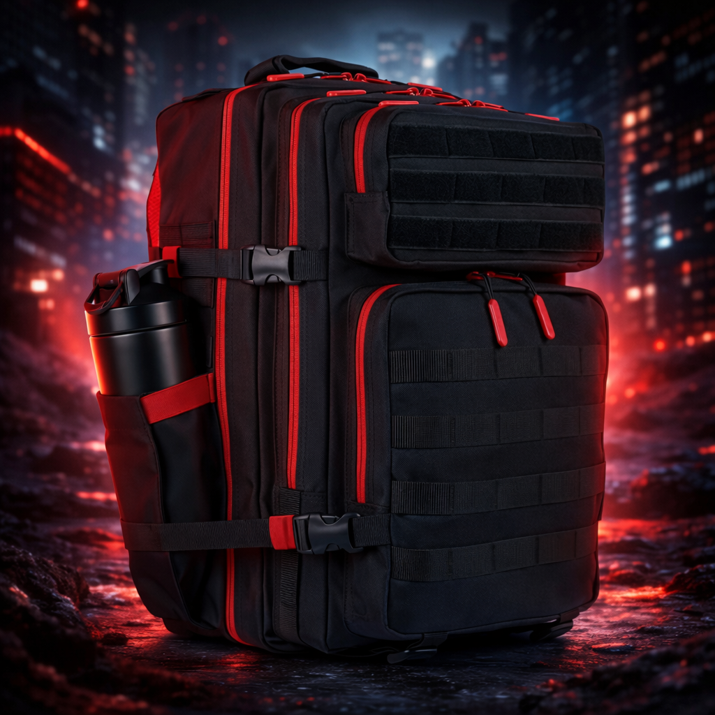 Hero Patch EDC Performance Backpack 35L / 45L - Black Red