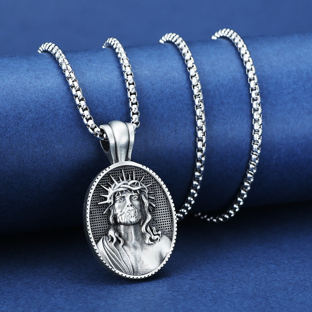 the Jesus Crown of Thorns Amulet Necklace