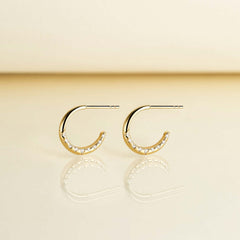 Promised Land Genesis Light Half Hoop Stud Earrings