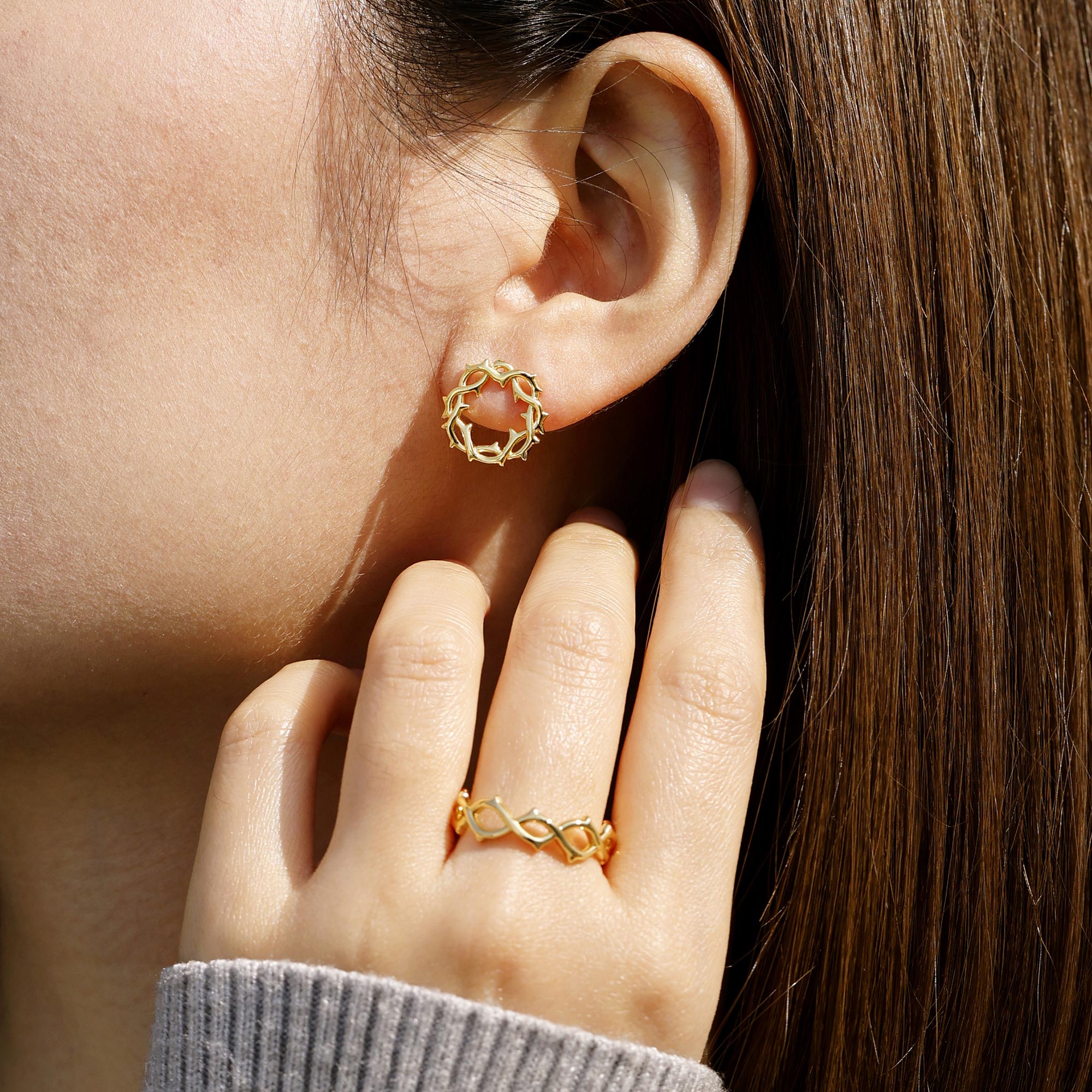 Gold Vermeil Crown of Thorns Ring