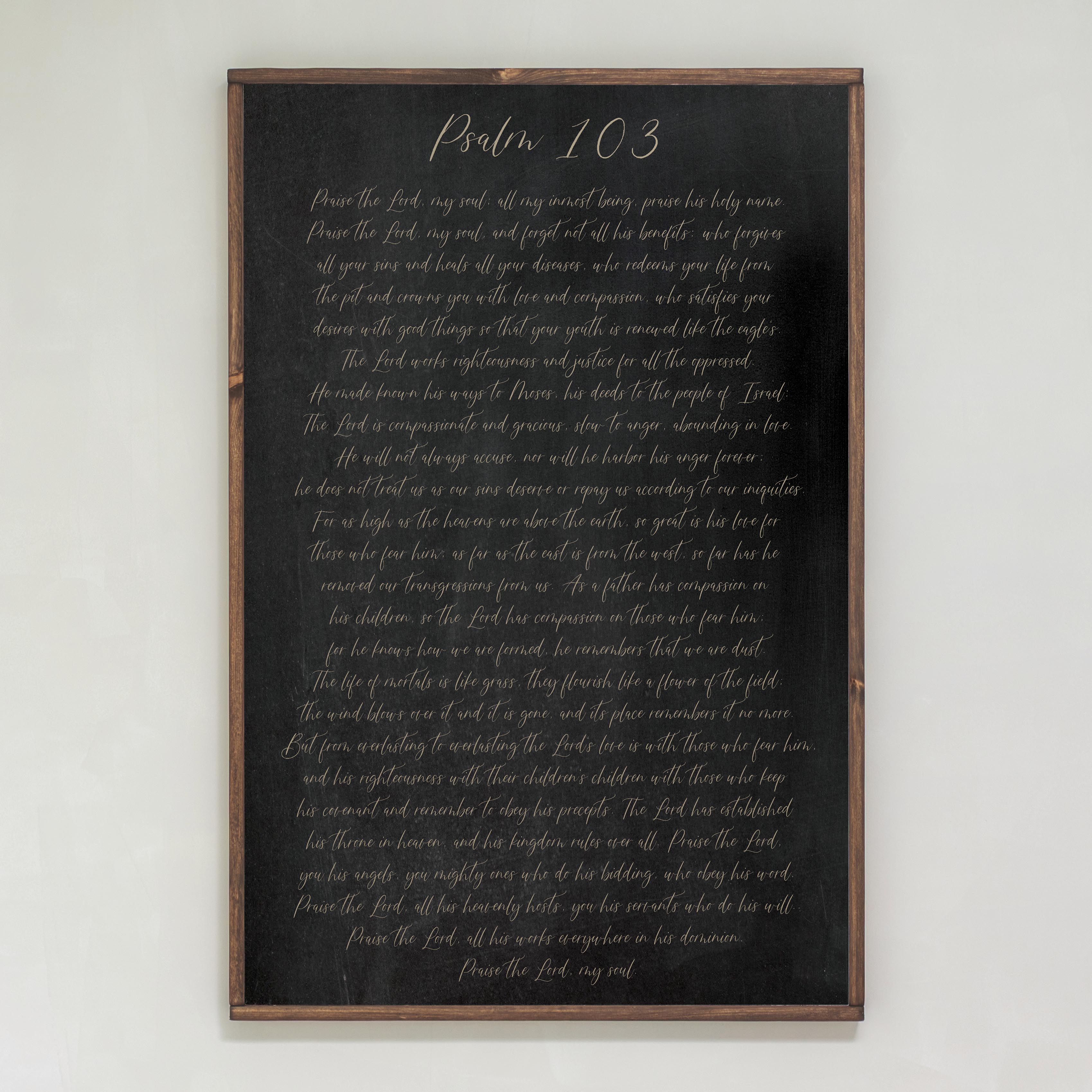 Psalm 103 | Framed Wooden Art