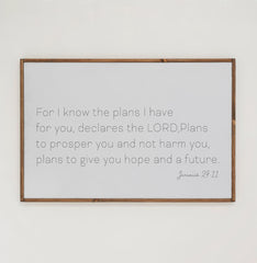 For I Know The Plans | Framed Wooden Art - Horizontal