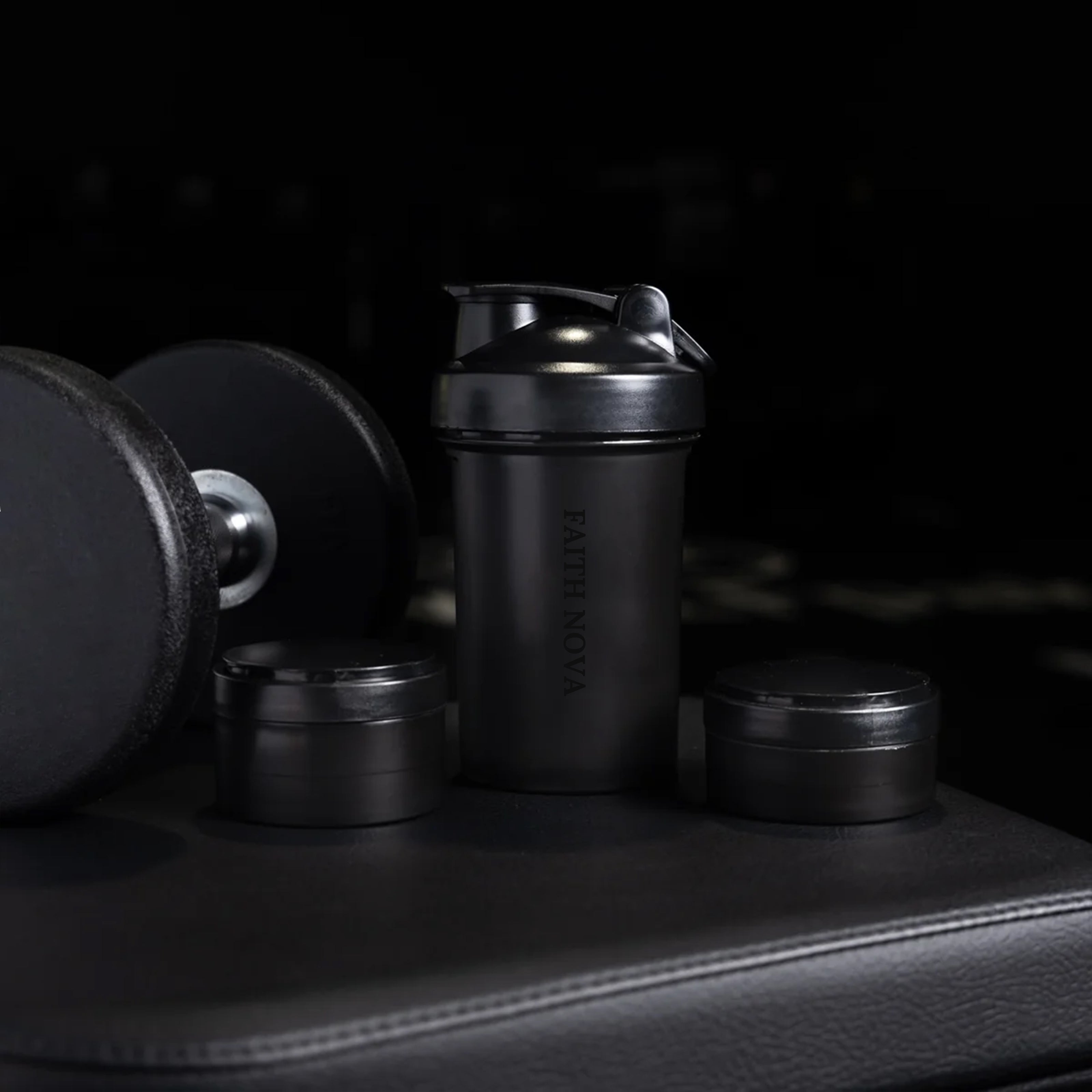 NIGHTSHADE SHAKER BOTTLE WITH STORAGE COMPARTMENTS