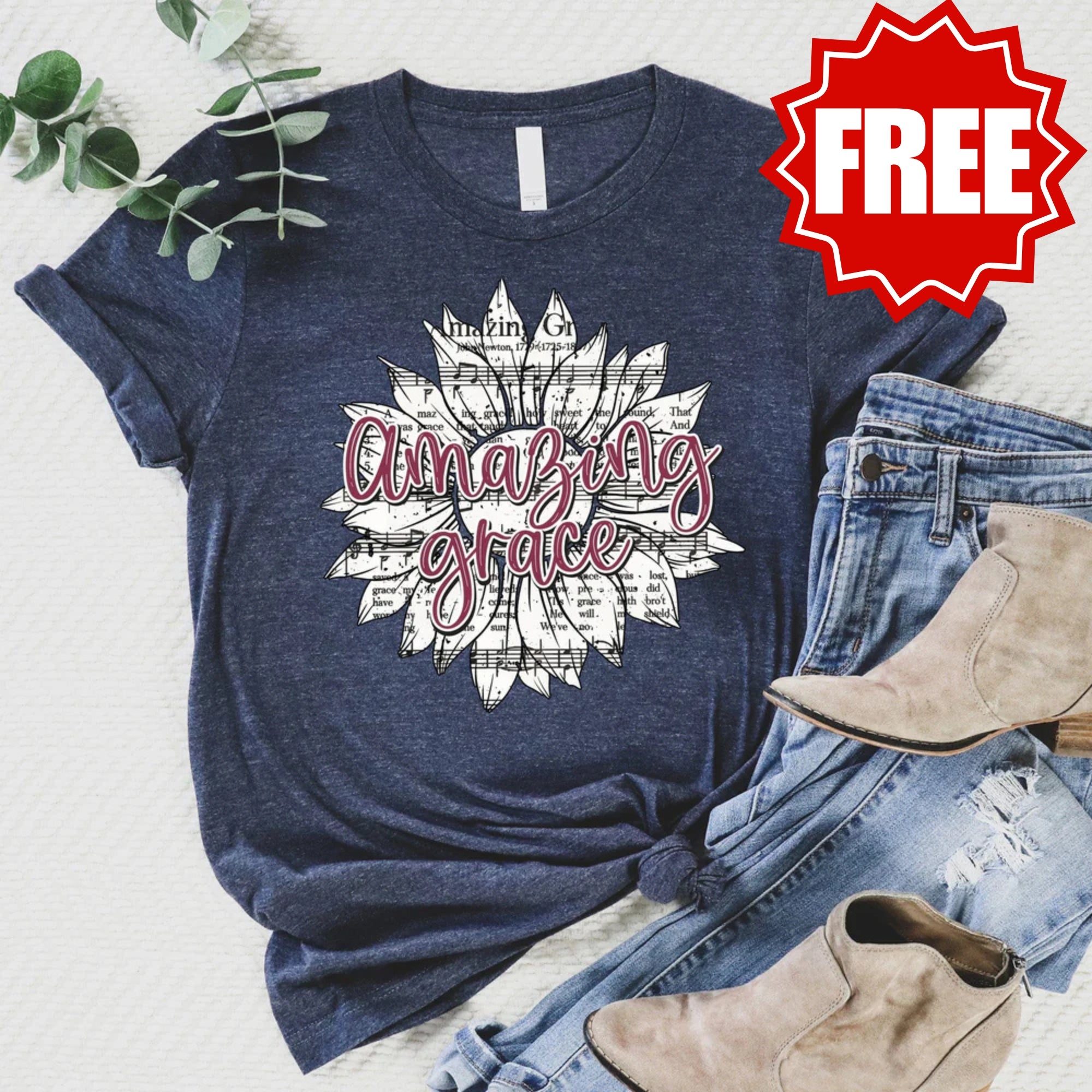 Amazing Grace Sunflower Tee